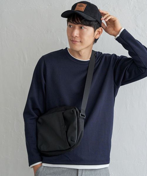 ikka(イッカ)の「フクレジャカードクルーネックレイヤード(Tシャツ/カットソー・メンズ・オリーブ/チャコールグレー/ブルー/ピンク/ネイビー/ベージュ・M/L/XL/S)」の9枚目の写真