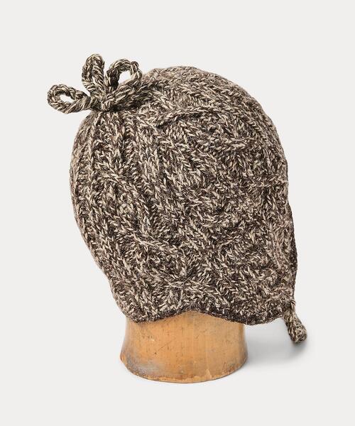 RRL(ダブル アール エル)の「マールド アランニット イヤーフラップ キャップ(ニットキャップ/ビーニー・メンズ・ブラウン・ONE)」の7枚目の写真