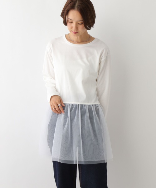 LEPSIM（レプシィム）の「裾アソート長袖レイヤード　147118（Tシャツ/カットソー・レディース・ホワイト/オフホワイト/ホワイト系その他・TALL/FREE）」の12枚目の写真