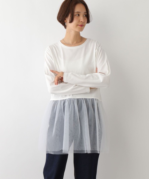 LEPSIM（レプシィム）の「裾アソート長袖レイヤード　147118（Tシャツ/カットソー・レディース・ホワイト/オフホワイト/ホワイト系その他・TALL/FREE）」の13枚目の写真