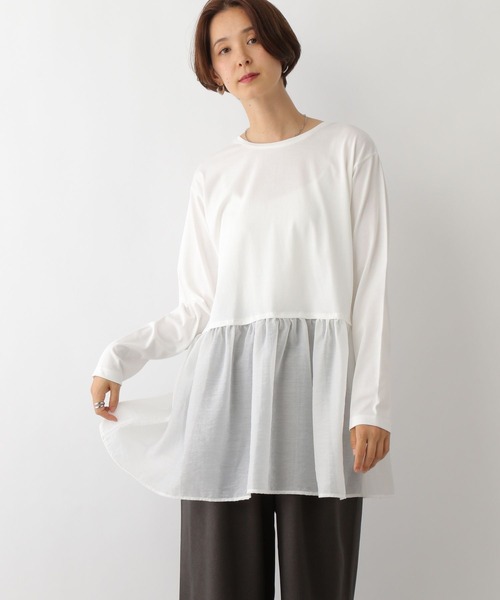ととページ セール】裾アソート長袖レイヤード 147118（Tシャツ/カットソー