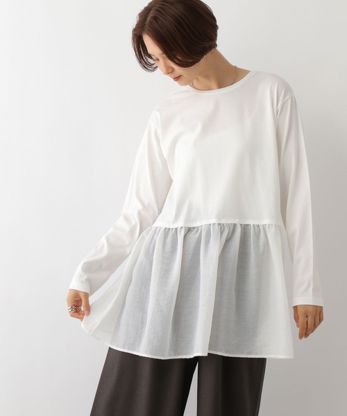 4枚セットXLサイズ LEPSIM tシャツ 裾アソート長袖レイヤード 147118 レディース