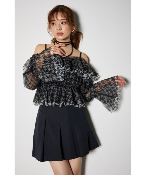 rienda（リエンダ）の「2WAYギャザーオフショルチュールブラウス 秋冬 春服（シャツ/ブラウス・レディース・ホワイト/ライトグレー/ブラック・FREE）」の5枚目の写真