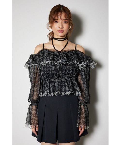 rienda（リエンダ）の「2WAYギャザーオフショルチュールブラウス 秋冬 春服（シャツ/ブラウス・レディース・ホワイト/ライトグレー/ブラック・FREE）」の9枚目の写真