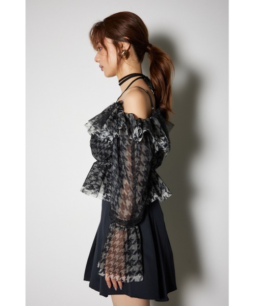 rienda（リエンダ）の「2WAYギャザーオフショルチュールブラウス 秋冬 春服（シャツ/ブラウス・レディース・ホワイト/ライトグレー/ブラック・FREE）」の10枚目の写真