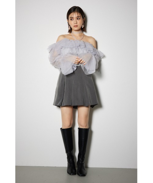 rienda（リエンダ）の「2WAYギャザーオフショルチュールブラウス 秋冬 春服（シャツ/ブラウス・レディース・ホワイト/ライトグレー/ブラック・FREE）」の21枚目の写真