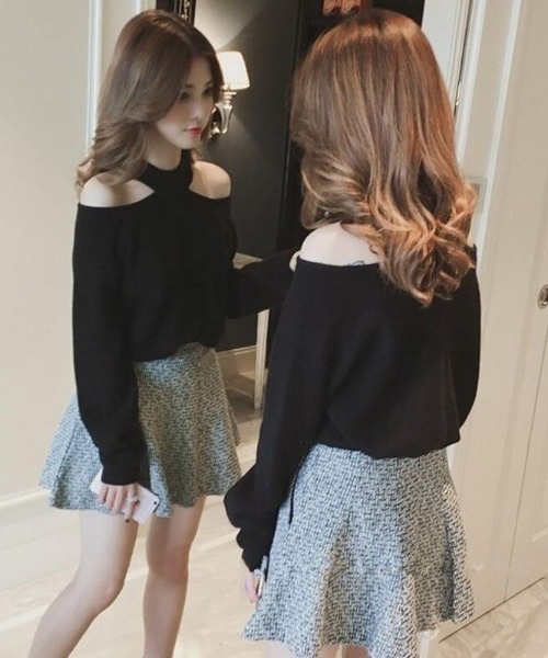 ♡LOUNGEDRESS♡新品タグ付き♡FURカシミヤ2WAYニット♡モカ♡ 新品タグ付きLOUNGEDRESS(ラウンジドレス)FURカシミヤ2WAYニット