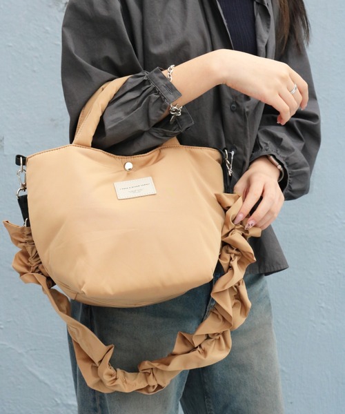 SPRUCE（スプルース）の「<SPRUCE/スプルス>ラホール2WAYトート（トートバッグ・レディース・ベージュ/ブラック/アイボリー・ONE SIZE）」の3枚目の写真