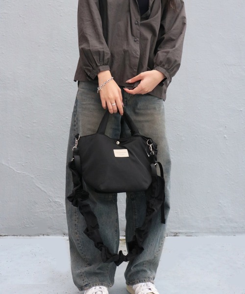 SPRUCE（スプルース）の「<SPRUCE/スプルス>ラホール2WAYトート（トートバッグ・レディース・ベージュ/ブラック/アイボリー・ONE SIZE）」の2枚目の写真