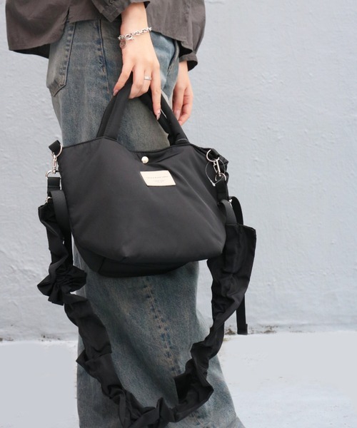 SPRUCE（スプルース）の「<SPRUCE/スプルス>ラホール2WAYトート（トートバッグ・レディース・ベージュ/ブラック/アイボリー・ONE SIZE）」の6枚目の写真