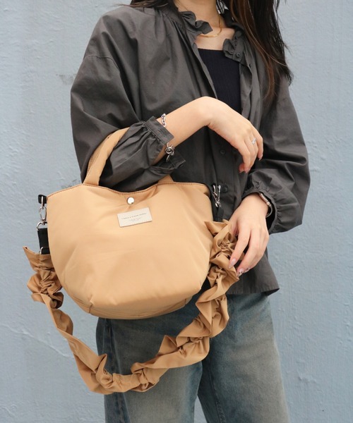 SPRUCE（スプルース）の「<SPRUCE/スプルス>ラホール2WAYトート（トートバッグ・レディース・ベージュ/ブラック/アイボリー・ONE SIZE）」の9枚目の写真
