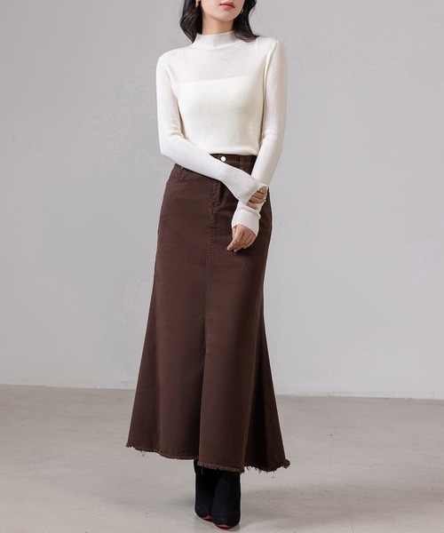 DAY CLOSET(デイ クローゼット)の「レディース 長袖エフォートレスハイネックリブニットトップス(ニット/セーター・レディース・ブラック/アイボリー/チャコールグレー/グレー/ライトグレー/ベージュ系その他/ブラウン/レッド/グリーン・FREE)」の13枚目の写真