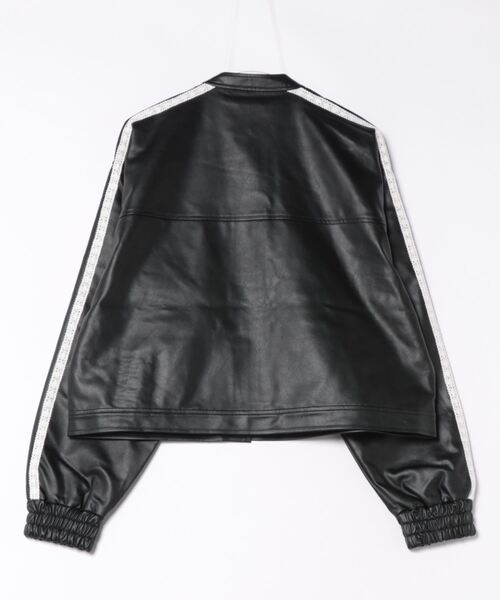 nemne store（ネンネストア）の「【Seoup】ラインレーストラックレザージャケット（ブルゾン・レディース・ブラック/ブラック系その他・フリー）」の4枚目の写真