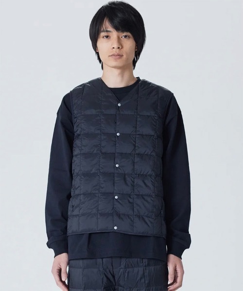 STYLISE(スタイライズ)の「【TAION / タイオン】ベーシックVネックボタン インナーダウンベスト(メンズ)(ダウンベスト・メンズ・サンドベージュ/ネイビー/ブラック/ダークオリーブ・M/L/XL)」の15枚目の写真