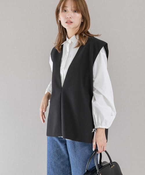 URBAN RESEARCH ROSSO WOMEN（アーバンリサーチ　ロッソ）の「リボンボリュームスリーブシャツ（シャツ/ブラウス・レディース・ホワイト/ストライプ・FREE）」の4枚目の写真