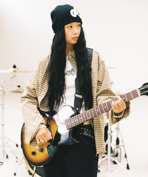 aeae（エーイーエーイー）の「APPLIQUE SPIRAL LOGO BEANIE（ニットキャップ/ビーニー・レディース・チャコール/カーキ/ブラック・FREE）」の7枚目の写真