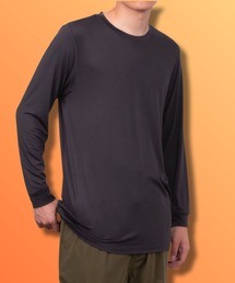 NAVY（ネイビー）の「【MACHEAT/マックヒート】 光発熱 保湿 抗菌消臭 毛玉になりにくい 静電気抑制 あったかインナークルーネック9分袖（インナーウェア/肌着）」