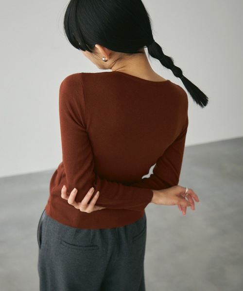 キャミ重ね着風トップス（ニット/セーター）｜Lutim by u