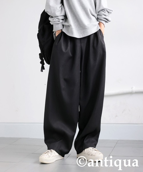 antiqua(アンティカ)の「サーカスパンツ(その他パンツ・レディース・ブラウン/ホワイト/ブラック・L/M)」の2枚目の写真