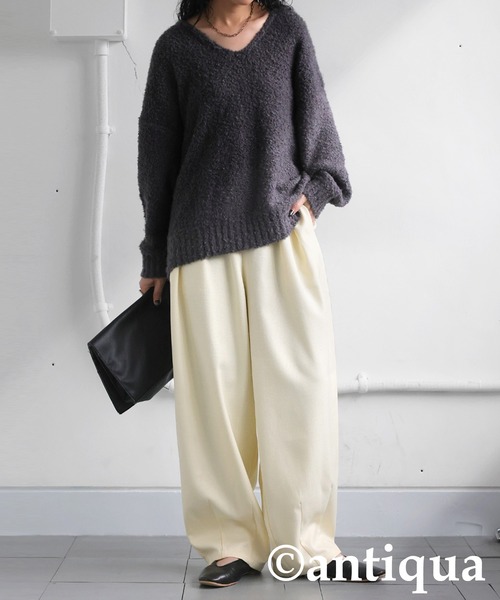 antiqua(アンティカ)の「サーカスパンツ(その他パンツ・レディース・ブラウン/ホワイト/ブラック・L/M)」の18枚目の写真