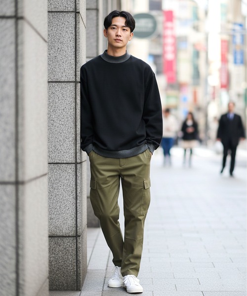 jiggys shop(ジギーズショップ)の「裏起毛モックネックスウェットトレーナー(スウェット・メンズ・ベージュ/ブラック・X-LARGE/LARGE/MEDIUM)」の14枚目の写真