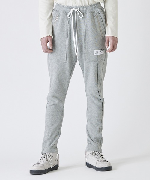 DIET BUTCHER（ダイエットブッチャー）の「DIET BUTCHER/ダイエットブッチャー Jogger pants ジョガーパンツ（スウェットパンツ・メンズ・ヘザーグレー/チャコール・1/2/3）」の2枚目の写真