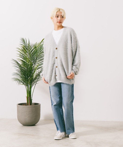 ROUGH TRADE（ラフトレード）の「【ROUGH TRADE/ラフトレード】シャギーVネックカーディガン（カーディガン/ボレロ・メンズ・ブラック系その他/オレンジ系その他/グレー系その他・MEDIUM/LARGE/X-LARGE）」の17枚目の写真