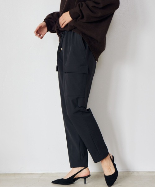 BARNYARDSTORM(バンヤードストーム)の「BARNYARDSTORM / GLOW1月号掲載◆裏起毛ストレッチカーゴパンツ ハンドウォッシャブル(カーゴパンツ・レディース・ブラック/カーキ/ホワイト・S/M)」の5枚目の写真