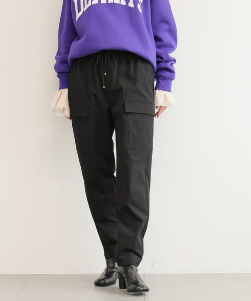 BARNYARDSTORM(バンヤードストーム)の「BARNYARDSTORM / GLOW1月号掲載◆裏起毛ストレッチカーゴパンツ ハンドウォッシャブル(カーゴパンツ・レディース・ブラック/カーキ/ホワイト・S/M)」の7枚目の写真