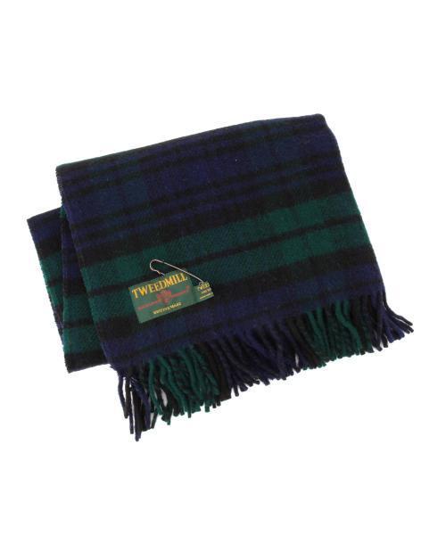 Ray BEAMS（レイビームス）の「TWEED MILL / チェック ブランケットストール（ストール/ショール・レディース・オフホワイト/ネイビー/その他1・ONE SIZE）」の6枚目の写真