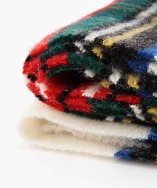 Ray BEAMS（レイビームス）の「TWEED MILL / チェック ブランケットストール（ストール/ショール・レディース・オフホワイト/ネイビー/その他1・ONE SIZE）」の8枚目の写真