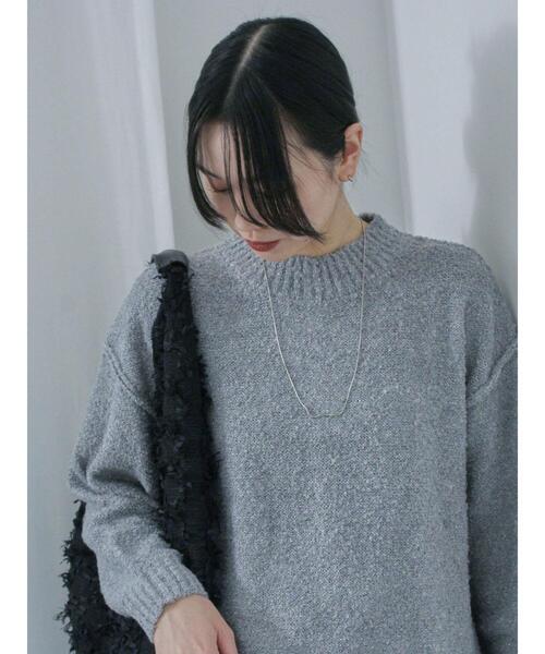 Samansa Mos2 blue(サマンサモスモスブルー)の「ラメ入りブークレヤーンプルオーバー(ニット/セーター・レディース・ピンク/ミント/グレー/ブルー/ベージュ・F)」の19枚目の写真