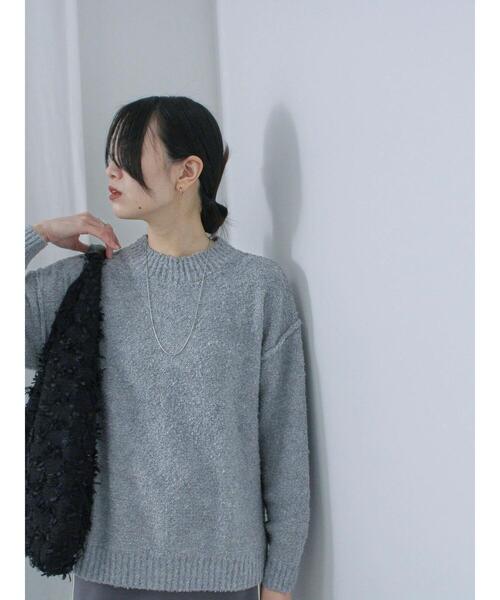 Samansa Mos2 blue(サマンサモスモスブルー)の「ラメ入りブークレヤーンプルオーバー(ニット/セーター・レディース・ピンク/ミント/グレー/ブルー/ベージュ・F)」の20枚目の写真