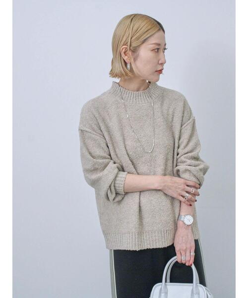 Samansa Mos2 blue(サマンサモスモスブルー)の「ラメ入りブークレヤーンプルオーバー(ニット/セーター・レディース・ピンク/ミント/グレー/ブルー/ベージュ・F)」の12枚目の写真