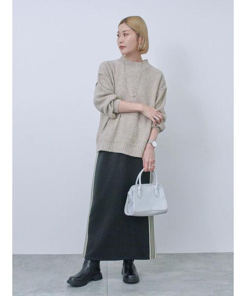 Samansa Mos2 blue(サマンサモスモスブルー)の「ラメ入りブークレヤーンプルオーバー(ニット/セーター・レディース・ピンク/ミント/グレー/ブルー/ベージュ・F)」の13枚目の写真