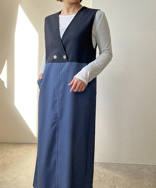 ジレドッキングワンピース（ワンピース）｜LHELBIE（レルビエ）の  