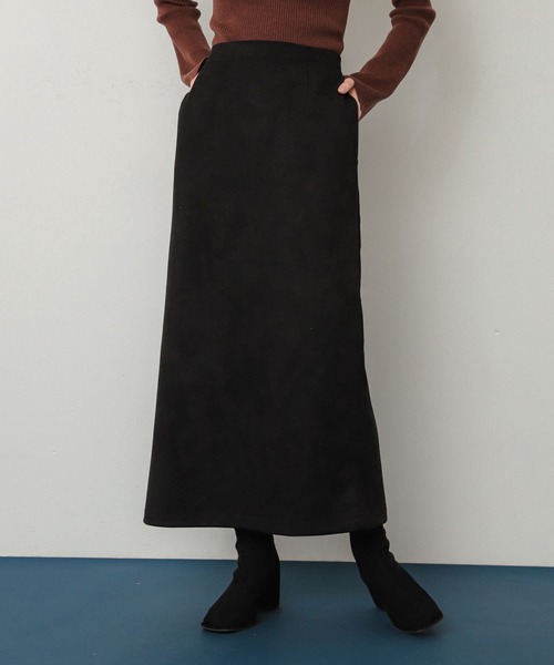 SENSE OF PLACE by URBAN RESEARCH（センスオブプレイスバイアーバンリサーチ）の「ポンチタイトスカート（スカート・レディース・チャコールグレー/ブラウン/ライトベージュ・MEDIUM/SMALL）」の2枚目の写真