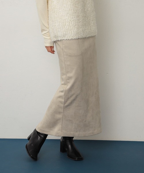 SENSE OF PLACE by URBAN RESEARCH（センスオブプレイスバイアーバンリサーチ）の「ポンチタイトスカート（スカート・レディース・チャコールグレー/ブラウン/ライトベージュ・MEDIUM/SMALL）」の4枚目の写真