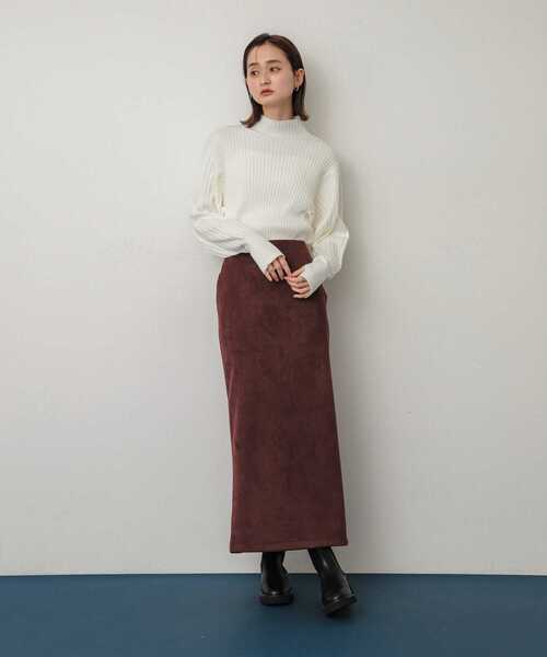 SENSE OF PLACE by URBAN RESEARCH（センスオブプレイスバイアーバンリサーチ）の「ポンチタイトスカート（スカート・レディース・チャコールグレー/ブラウン/ライトベージュ・MEDIUM/SMALL）」の16枚目の写真