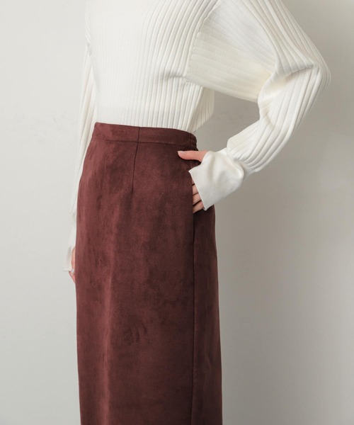 SENSE OF PLACE by URBAN RESEARCH（センスオブプレイスバイアーバンリサーチ）の「ポンチタイトスカート（スカート・レディース・チャコールグレー/ブラウン/ライトベージュ・MEDIUM/SMALL）」の21枚目の写真