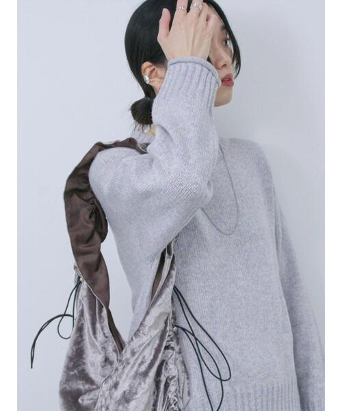 Samansa Mos2 blue(サマンサモスモスブルー)の「ドロストベロアトートバッグ(ハンドバッグ・レディース・グレー/ブルー/モカ・F)」の21枚目の写真