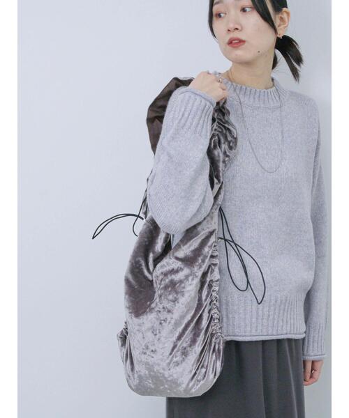 Samansa Mos2 blue(サマンサモスモスブルー)の「ドロストベロアトートバッグ(ハンドバッグ・レディース・グレー/ブルー/モカ・F)」の22枚目の写真