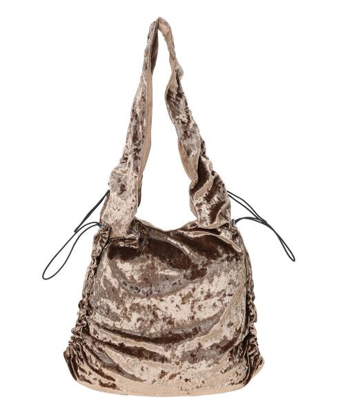 Samansa Mos2 blue(サマンサモスモスブルー)の「ドロストベロアトートバッグ(ハンドバッグ・レディース・グレー/ブルー/モカ・F)」の9枚目の写真