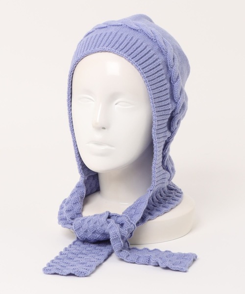 idem（イデム）の「ニットヘルメットHAT（ニットキャップ/ビーニー・レディース・ブルー・FREE）」の4枚目の写真