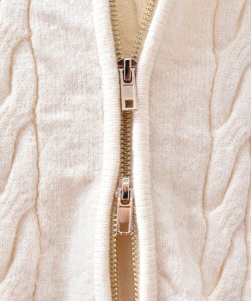 MAJESTIC LEGON（マジェスティックレゴン）の「ダブルジップバイカラーニット（ニット/セーター・レディース・ブラック系その他/グレー系その他/ベージュ系その他2/ピンク系その他2・MEDIUM）」の5枚目の写真