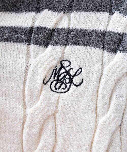 MAJESTIC LEGON（マジェスティックレゴン）の「ダブルジップバイカラーニット（ニット/セーター・レディース・ブラック系その他/グレー系その他/ベージュ系その他2/ピンク系その他2・MEDIUM）」の6枚目の写真