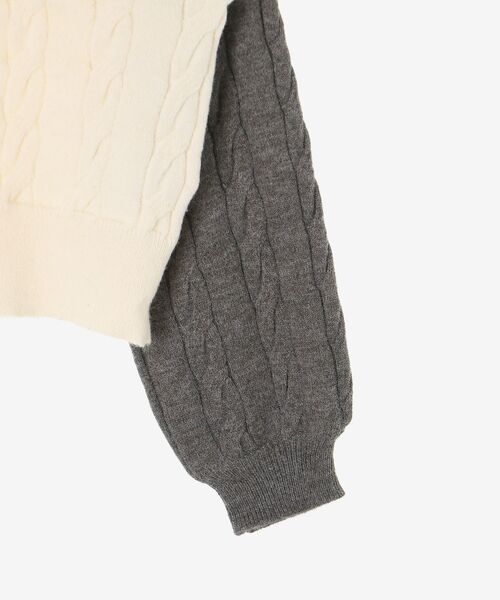 MAJESTIC LEGON（マジェスティックレゴン）の「ダブルジップバイカラーニット（ニット/セーター・レディース・ブラック系その他/グレー系その他/ベージュ系その他2/ピンク系その他2・MEDIUM）」の13枚目の写真