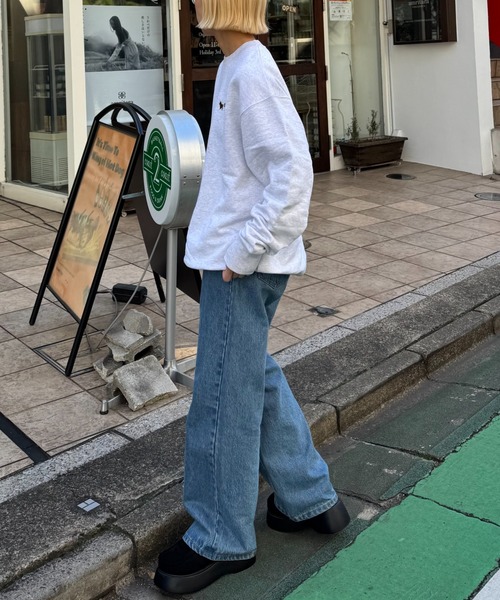 CIAOPANIC TYPY（チャオパニックティピー）の「【ユニセックス】アニマル柄ワンポイント刺繍バックプリントスウェット（スウェット・メンズ・チャコールグレー/ネイビー/ライトグレー・MEDIUM/LARGE）」の7枚目の写真