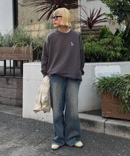 CIAOPANIC TYPY（チャオパニックティピー）の「【ユニセックス】アニマル柄ワンポイント刺繍バックプリントスウェット（スウェット・メンズ・チャコールグレー/ネイビー/ライトグレー・MEDIUM/LARGE）」の11枚目の写真