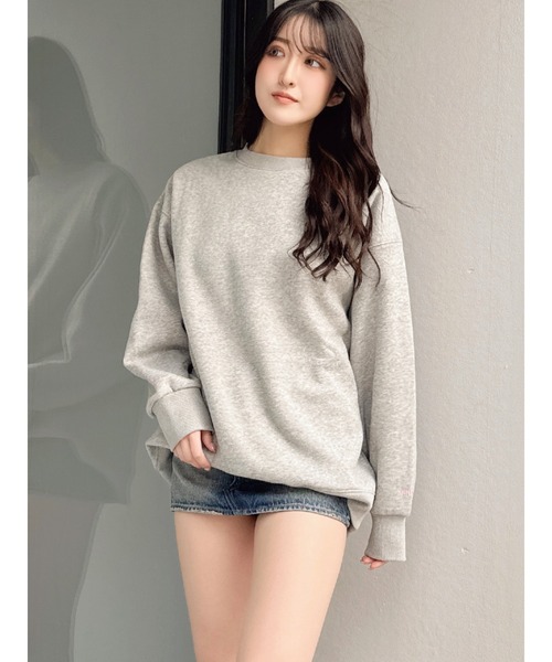 花音♡グレー スウェット GYDA（ジェイダ）の「【ZOZO限定！！】クルーネックsleeve